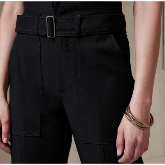Banana Republic Refined Utility Pants Black Size 8 NWT Career Professional - Picture 7 of 14